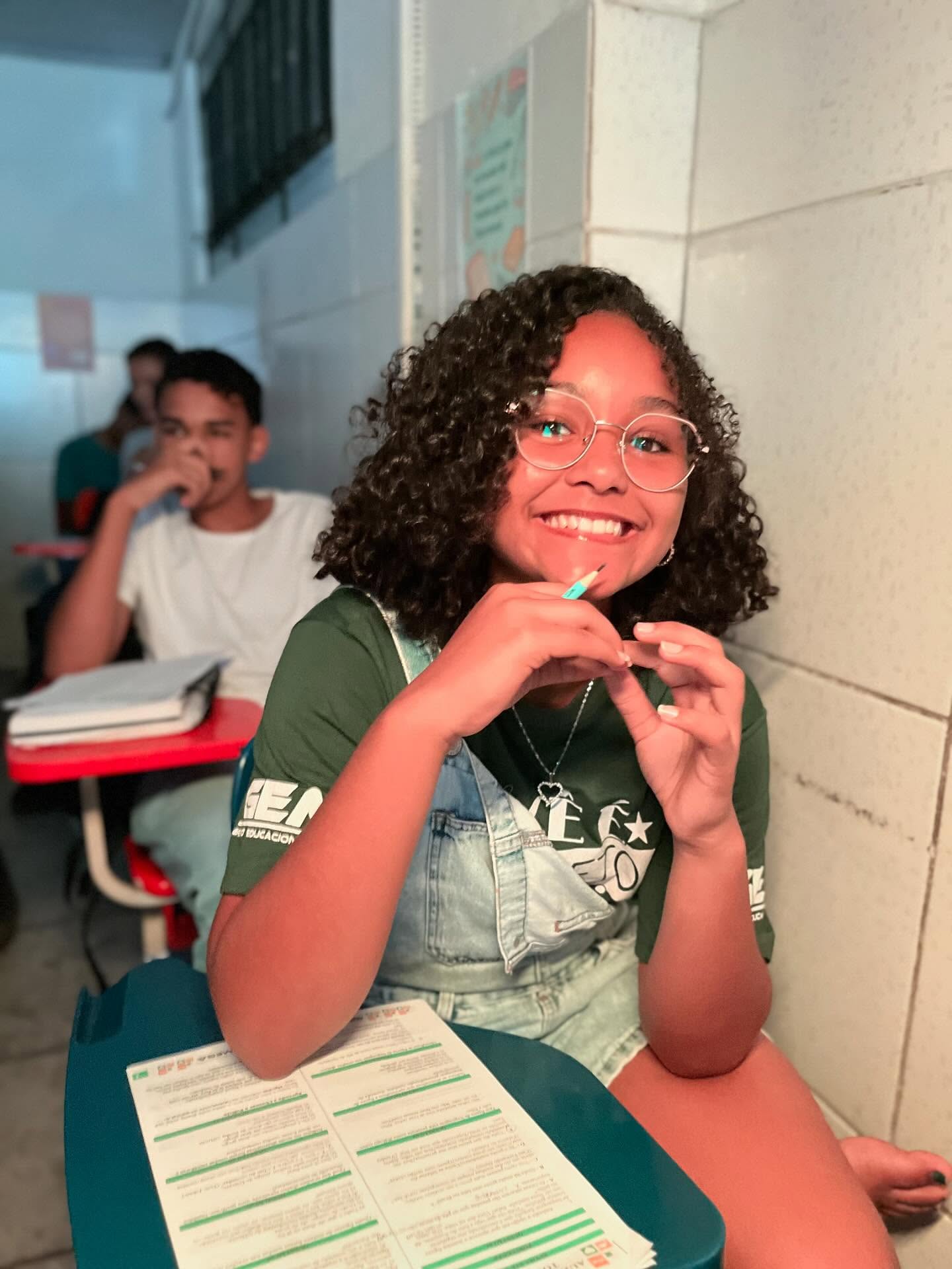 Alunos em atividade de preparação